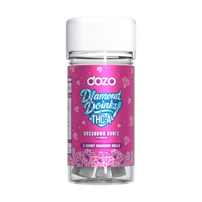 Dozo THCA Diamond Doinks 5ct Bussdown Runtz Hybrid diamond infused pre-roll jar 8.75g total
