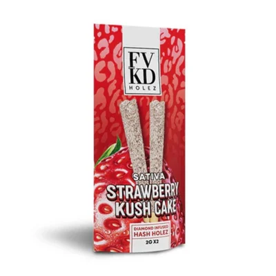 FVKD Diamond Infused Hash Holez THCa Pre-Rolls 2CT Strawberry Kush Cake Sativa