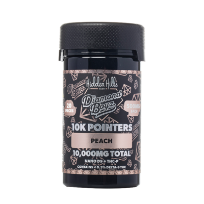 Hidden Hills Diamond Boyz 10K Pointers Gummies 10000mg Peach