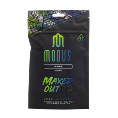 Modus Maxed Out D9 Gummies 1000mg Grapple Hybrid full spectrum Delta 9 CBD gummies