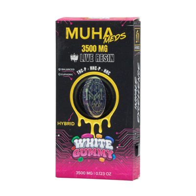Muha Meds Live Resin Disposable 3.5g White Gummy 3500MG THCP HHCP HHC