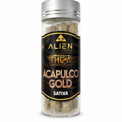 Alien Exotics THC-A Diamond Infused Mini Series Pre-Rolls Black Edition Acapulco Gold Sativa 33.14% THCA 5 Pack