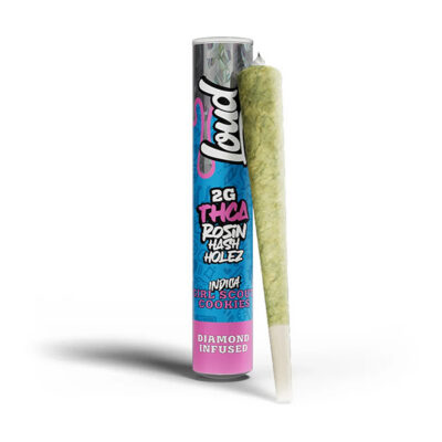Loud THCA Rosin Hash Holez 2G Girl Scout Cookies diamond infused pre-roll