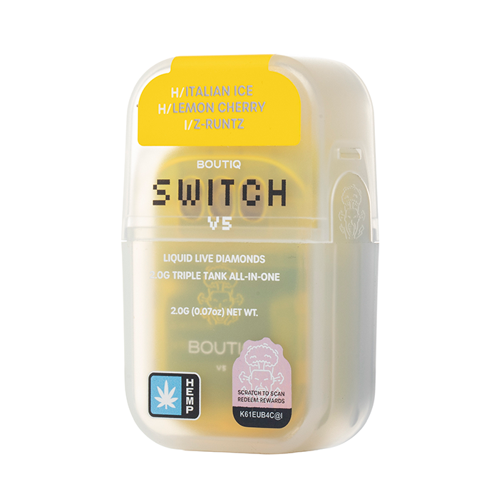 Boutiq SWITCH V5 THCA Disposable 2G Italian Ice Lemon Cherry Z Runtz