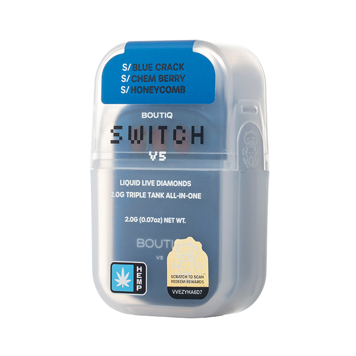 Boutiq Switch V5 THCP Disposable 2G Blue Crack Chem Berry Honeycomb