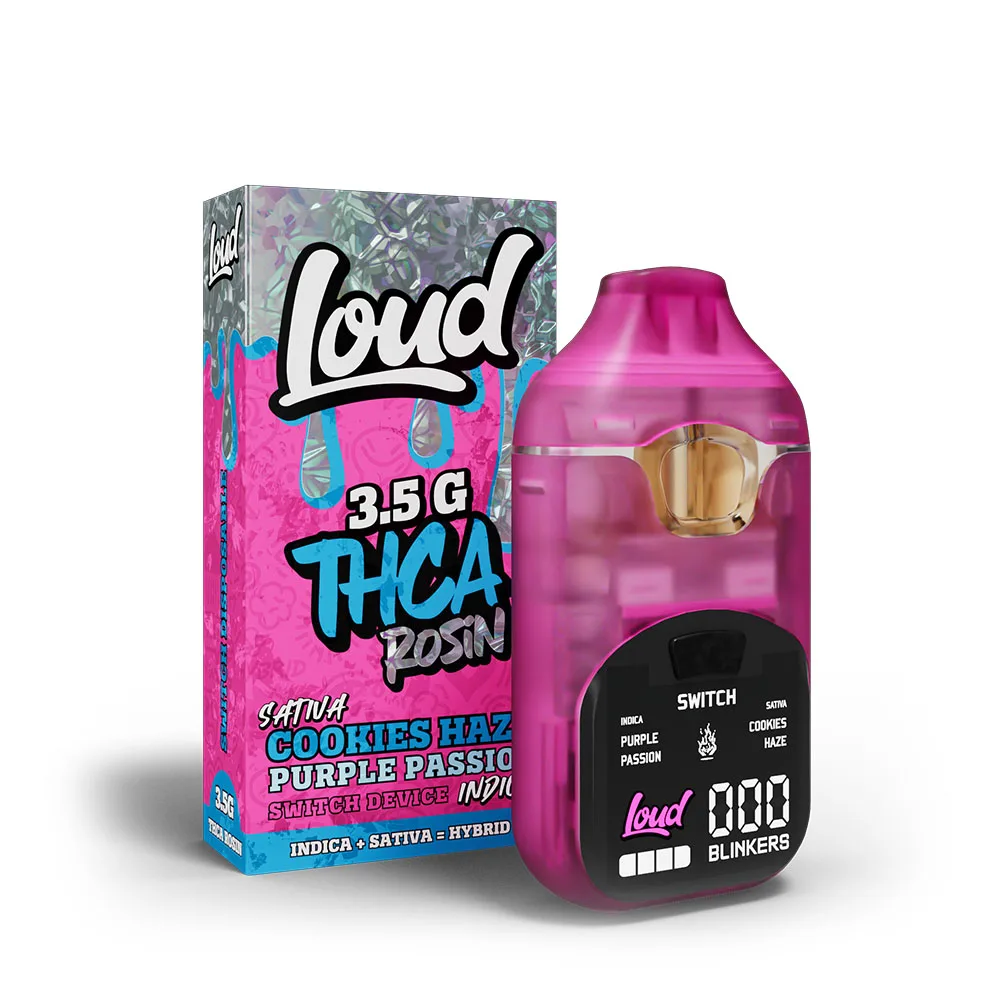 2 flavor disposable vape switch thc Loud THCA Rosin 3.5G Cookies Haze Sativa Purple Passion Indica Flavor:Frozen Blue Raspberry cheap bulk vapes why is my raz