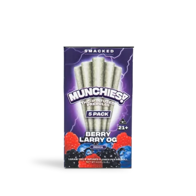 Delta Munchies –THCP Infused Prerolls -berry-larry-og-5 Pack