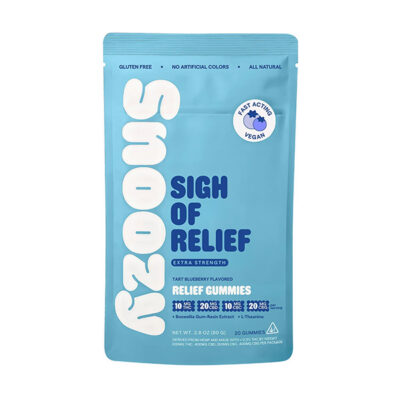 Snoozy Sigh of Relief Extra Strength Tart Blueberry gummies