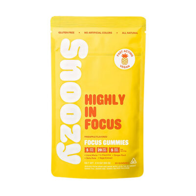 Snoozy Highly In Focus Gummies Pineapple 20 Count