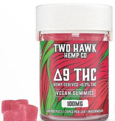 Two Hawk Hemp Co / Native Extracts Gummies  Delta-9  Watermelon  100mg