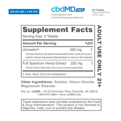 cbdmd-tablet-cbd-thc max-60ct