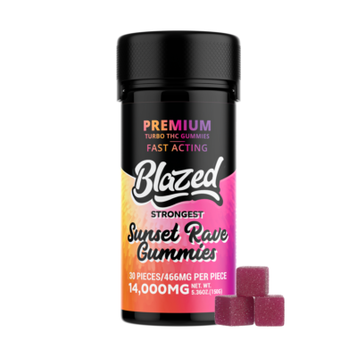 Blazed 14,000MG Turbo THC Gummies - 30 Gummies