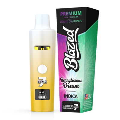 Blazed Premium Liquid Diamonds Disposable Vape  THCA + Delta 9P -7 Grams  Multiple Strains