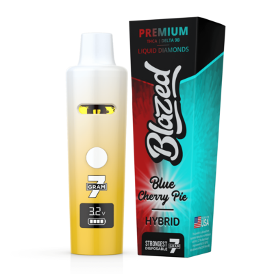 Blazed Premium Liquid Diamonds Disposable Vape  THCA + Delta 9P -7 Grams  Multiple Strains
