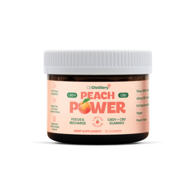 CBDistillery Peach Power CBDV + CBD Gummies – 30 Gummies