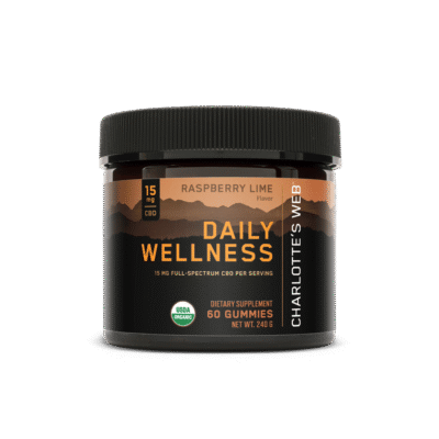 Charlotte's Web Daily Wellness CBD Gummies  Full Spectrum  Raspberry Lime  15mg