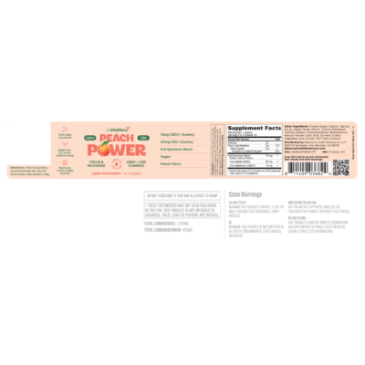 CBDistillery Peach Power CBDV + CBD Gummies – 30 Gummies