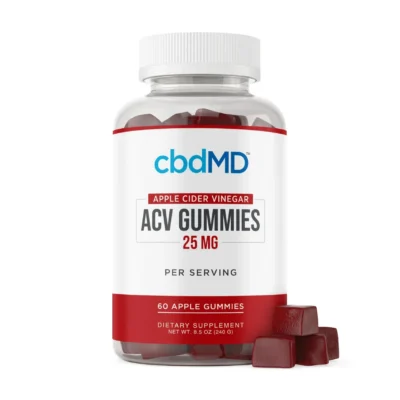 cbdMD Broad Spectrum CBD ACV Gummies Apple Cider Vinegar – 60 Gummies