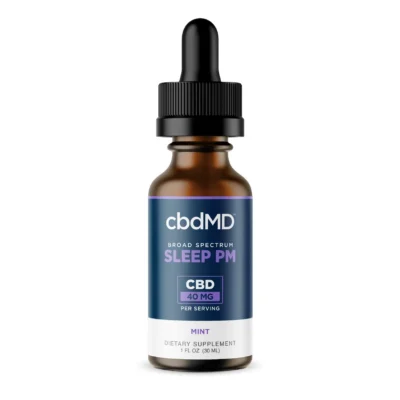 cbdMD Broad Spectrum Sleep PM CBD Oil Tincture Mint - 1500MG - 30 ML