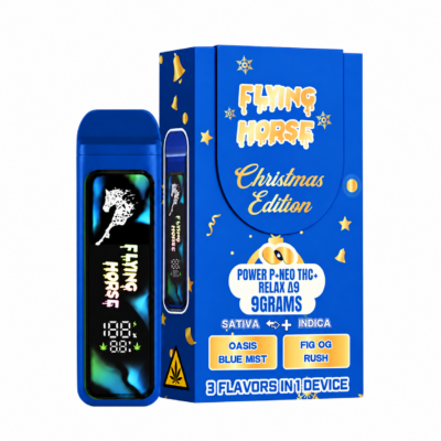 Flying Horse Christmas Edition Disposable Vape Power P + Neo THC + Relax Δ9 - 3 Flavors in 1 - 9G