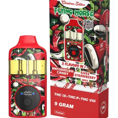 Flying Horse Christmas Edition Disposable Vape THC IX + THC-P + THC VIII - 3 Flavors in 1 - 9G