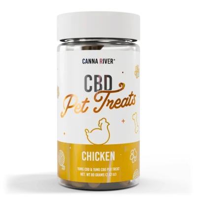 Canna River Broad Spectrum Pet Treats CBD + CBG Multiple Flavors Available 30 CT