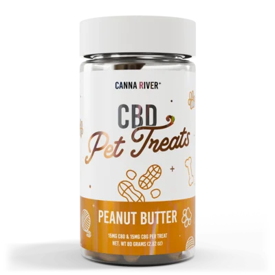 Canna River Broad Spectrum Pet Treats CBD + CBG Multiple Flavors Available 30 CT