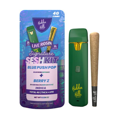 Hidden Hills Signature Sesh Kit THCA + HTE Live Rosin Disposable + Hash Hole 4G – Multiple Strains