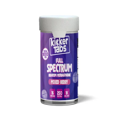 Kicker Tabs Full Spectrum Kratom Tablets  Multiple Flavors - 250MG
