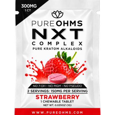 Pure Ohms NXT Complex Pure Kratom Alkaloids Chewable Tablets 300mg 1 Count