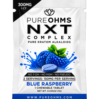 Pure Ohms NXT Complex Pure Kratom Alkaloids Chewable Tablets 300mg 1 Count