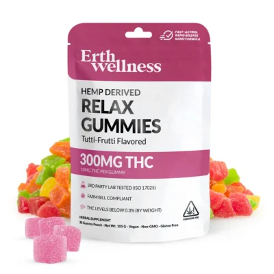 Erth Wellness Delta 9 THC Gummies Tutti-Frutti 30 Count