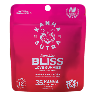 Kanha Sutra Sunshine Bliss Kanna Gummies Raspberry Rose